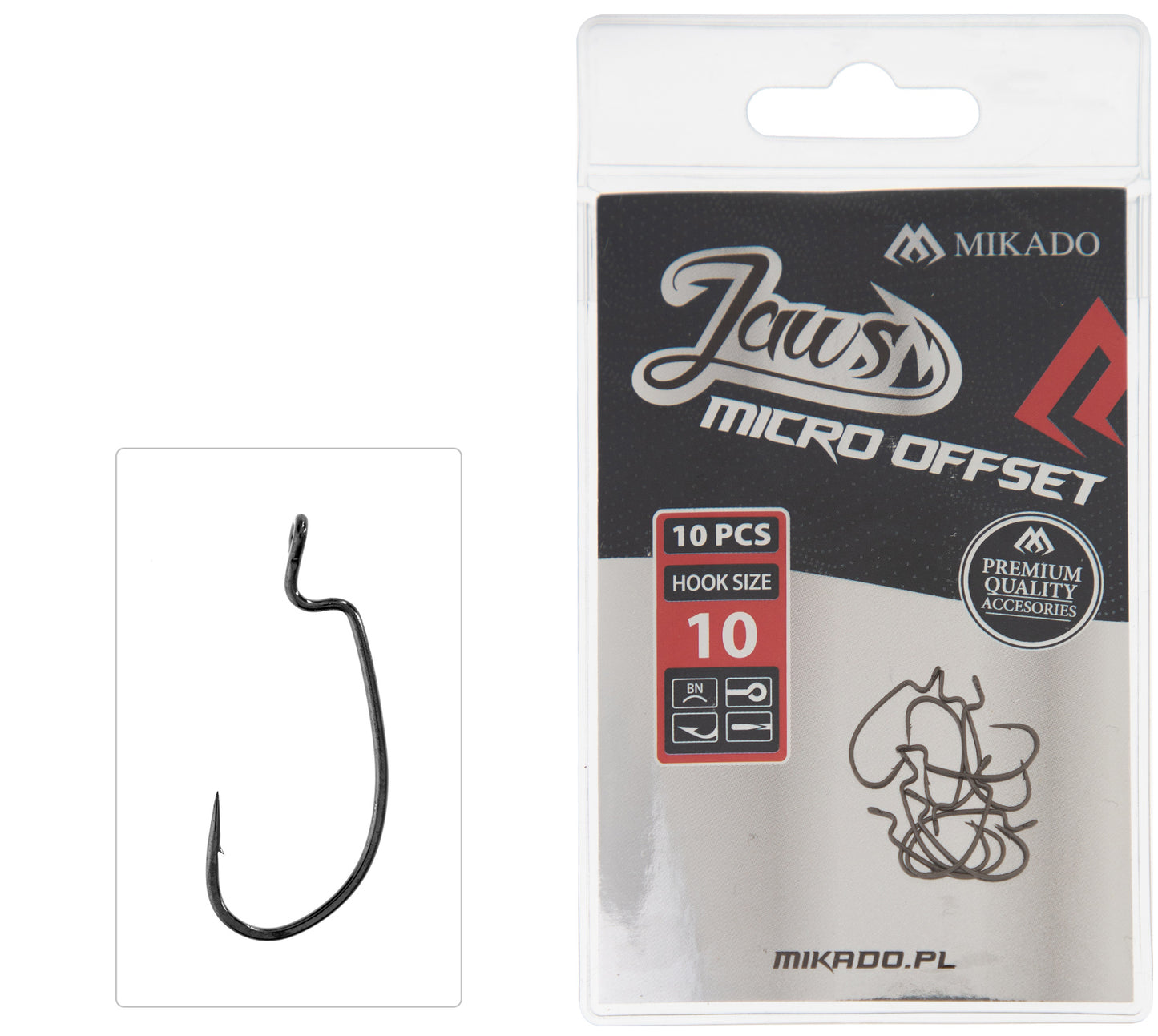 Mikado Haken - Jaws Micro Offset NR. 6 - 10 Stk.