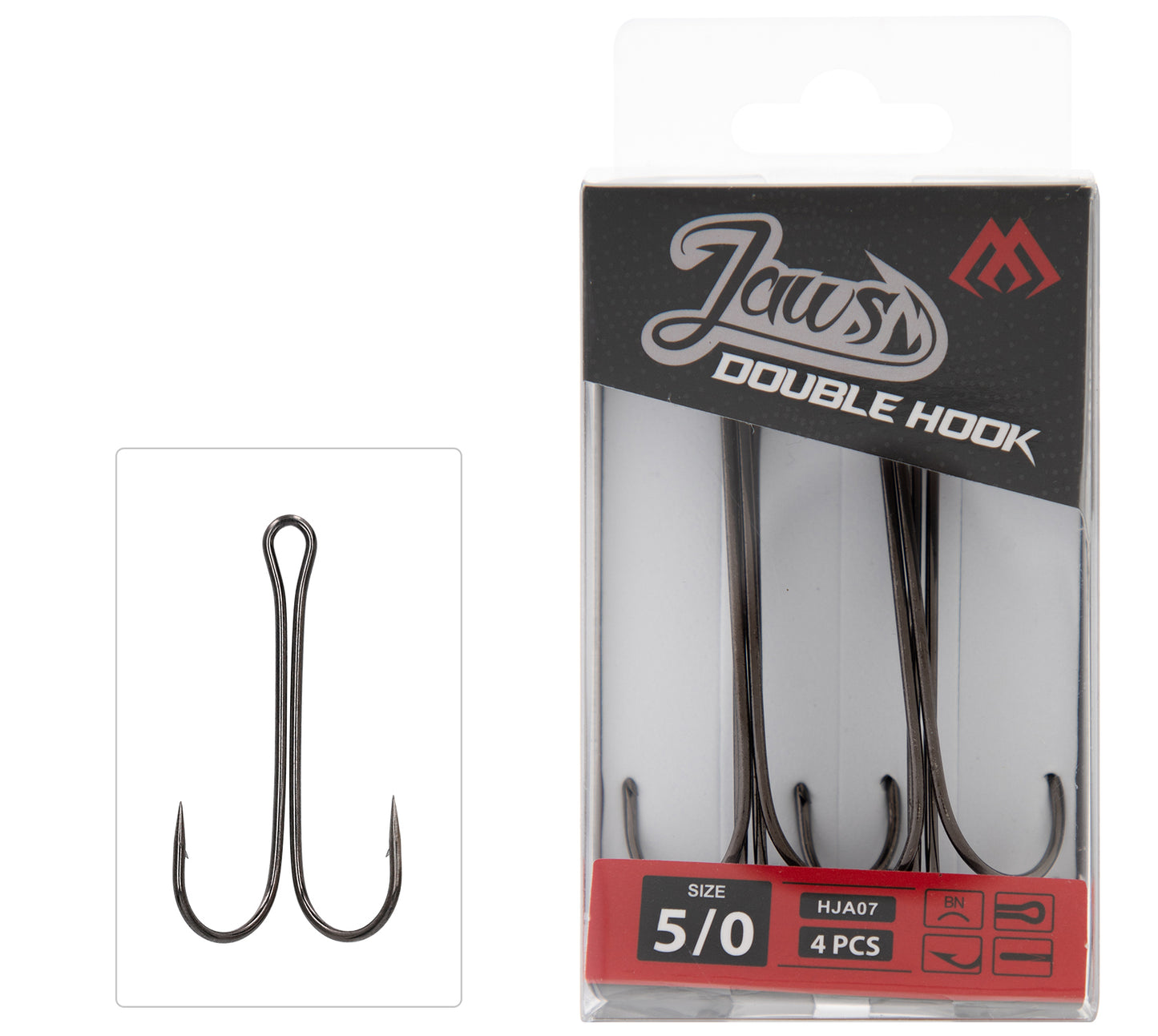 Mikado Drillingshaken - Jaws Double Hook Doppelt NR. 4/0 - 4 Stk.