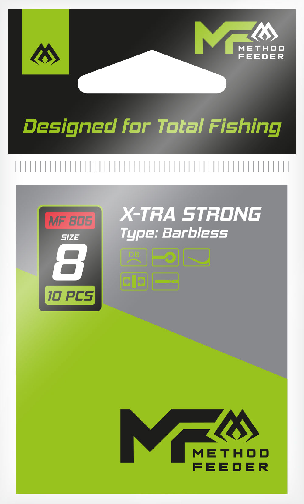 Mikado Hook - X-Tra Strong No 10 - Barbless - 10 pcs.