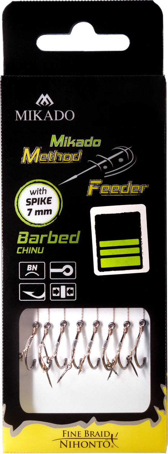 Mikado Methode Feeder Rig - Mit Nadel - Haken Mit Widerhaken Grösse 6 / Geflochtene Schnüre: 0.16mm/10cm - 8 Stk.