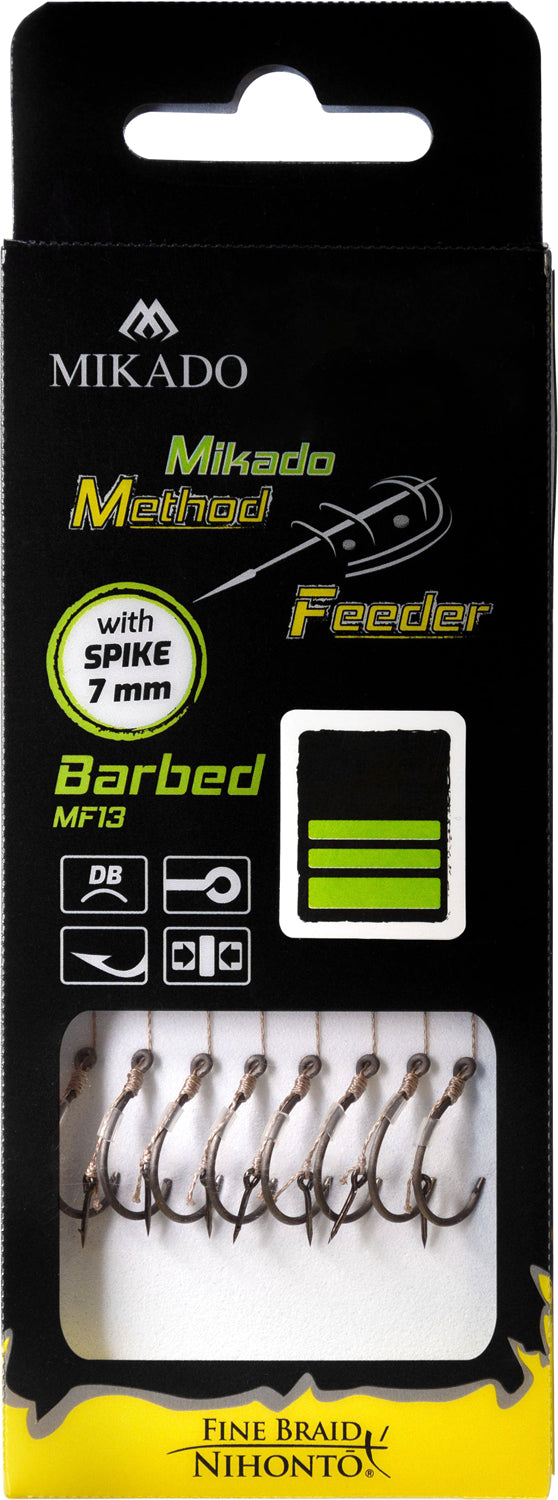 Mikado Methode Feeder Rig - Mit Nadel - Haken Mit Widerhaken Grösse 10 / Geflochtene Schnüre: 0.12mm/10cm - 8 Stk.