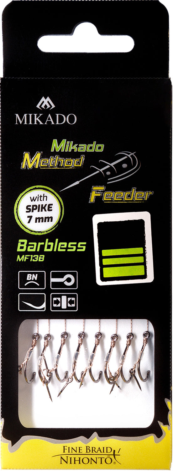 Mikado Mf Rig - Mit Nadel - Haken Ohne Widerhaken 12 Db / Geflochtene Schnüre 0.12mm/10cm - 8 Stk.