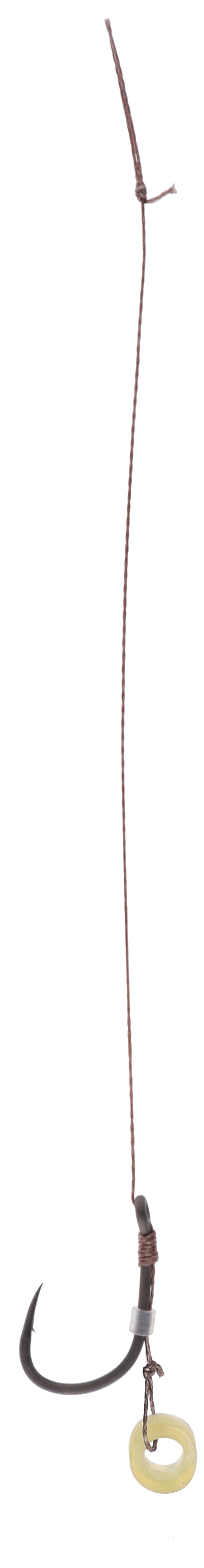 Mikado Leader Mf - Mit Gummiband - Haken Mit Widerhaken NR. 10 Db / Geflochtene SCHNUR: 0,12 MM/10 Cm - 8 STK.