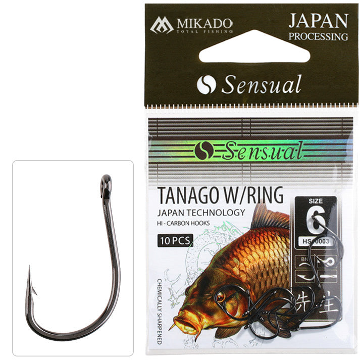 Mikado Haken - Sensual - Tanago W/RING NR. 4 Bn - 10 Stk.