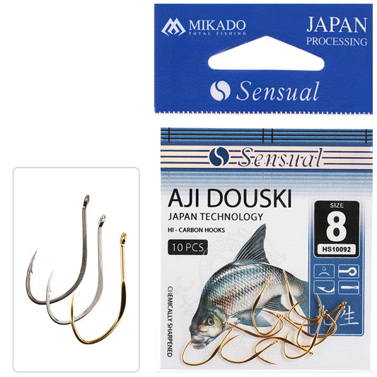 Mikado Haken - Sensual - Aji Douski W/RING NR. 8 Bn - 10 Stk.