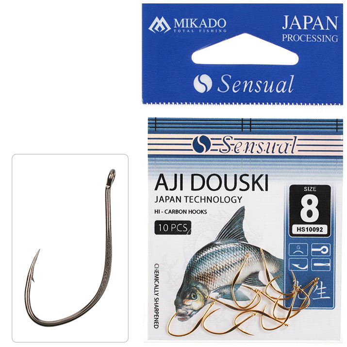 Mikado Haken - Sensual - Aji Douski W/RING NR. 12 Bn - 10 Stk.