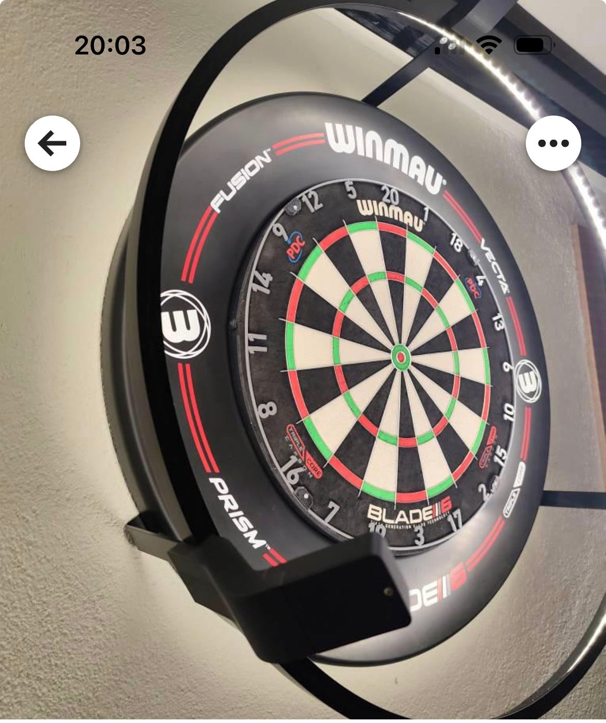 Kamerahalterung für Autodarts Für Winmau Plasma Schwarz