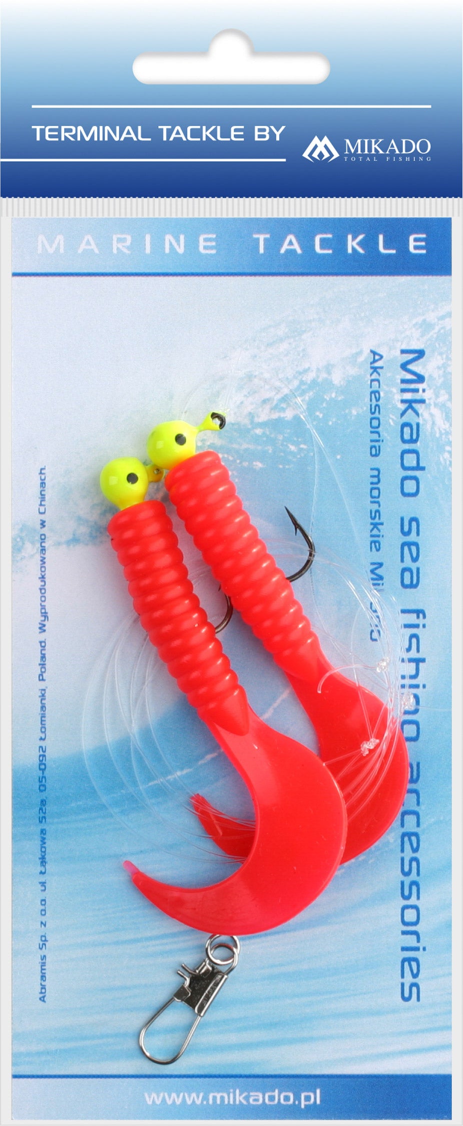Mikado Meeres-Set - Pilk Twist Jighead Rig 7.5cm-2x6g - Rot - 1 Satz