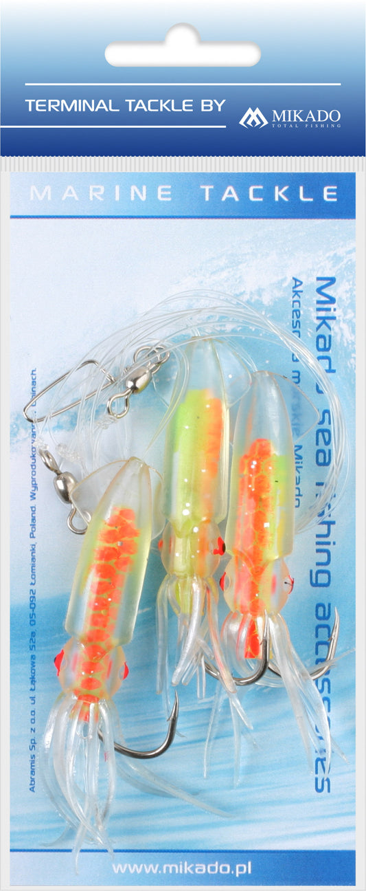 Mikado Meeres-Set - Squid Rig 7.5cm - Haken 3x4/0 - 1 Satz