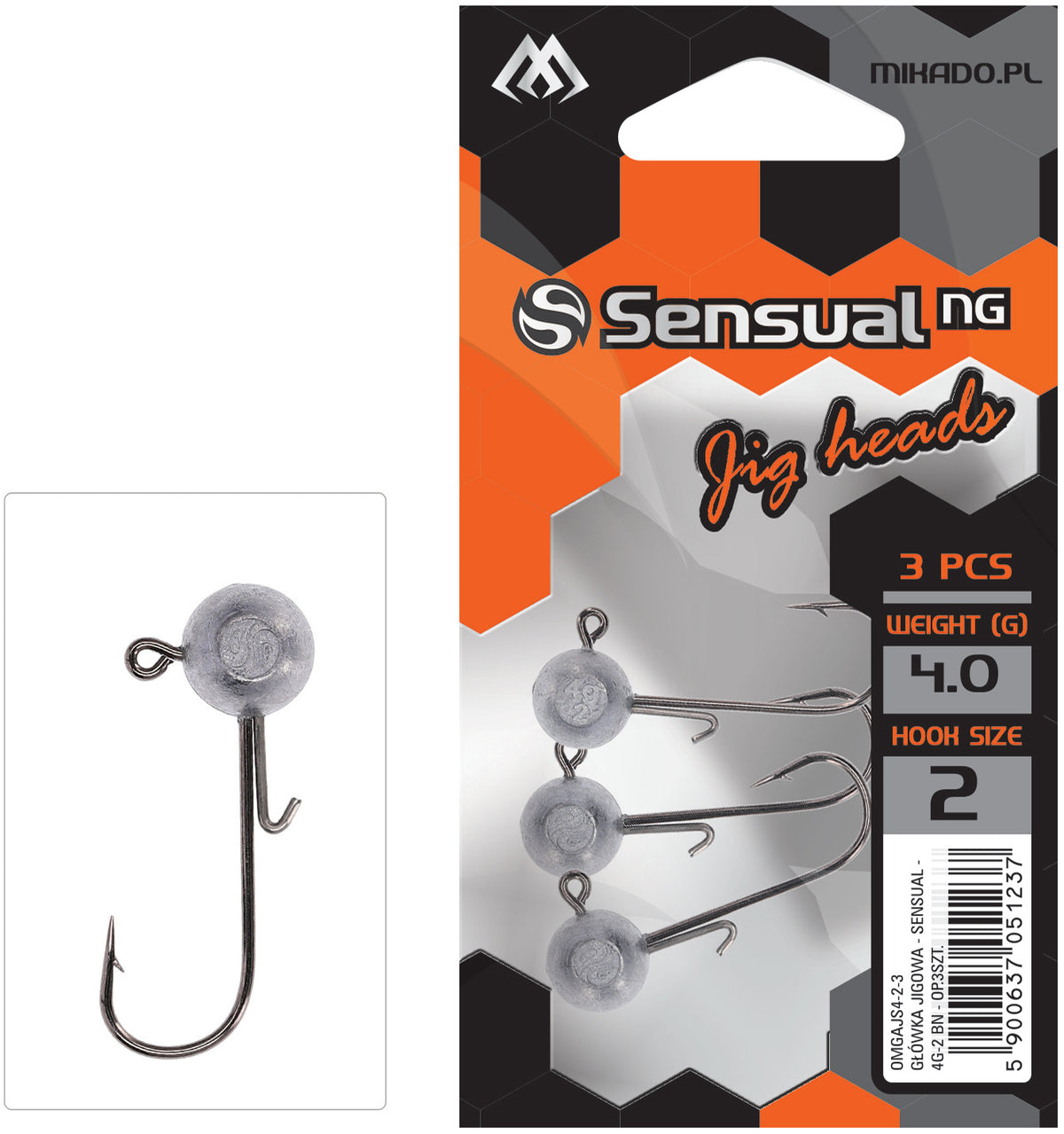 Mikado Jig Head - Sensual - 10g-5/0 Bn - 3 Stk.