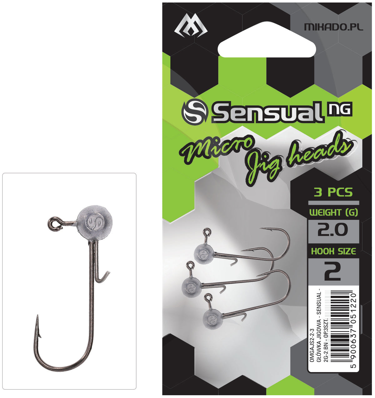 Mikado Jig Head - Sensual Micro - 3g-8 Bn - 3 Stk.