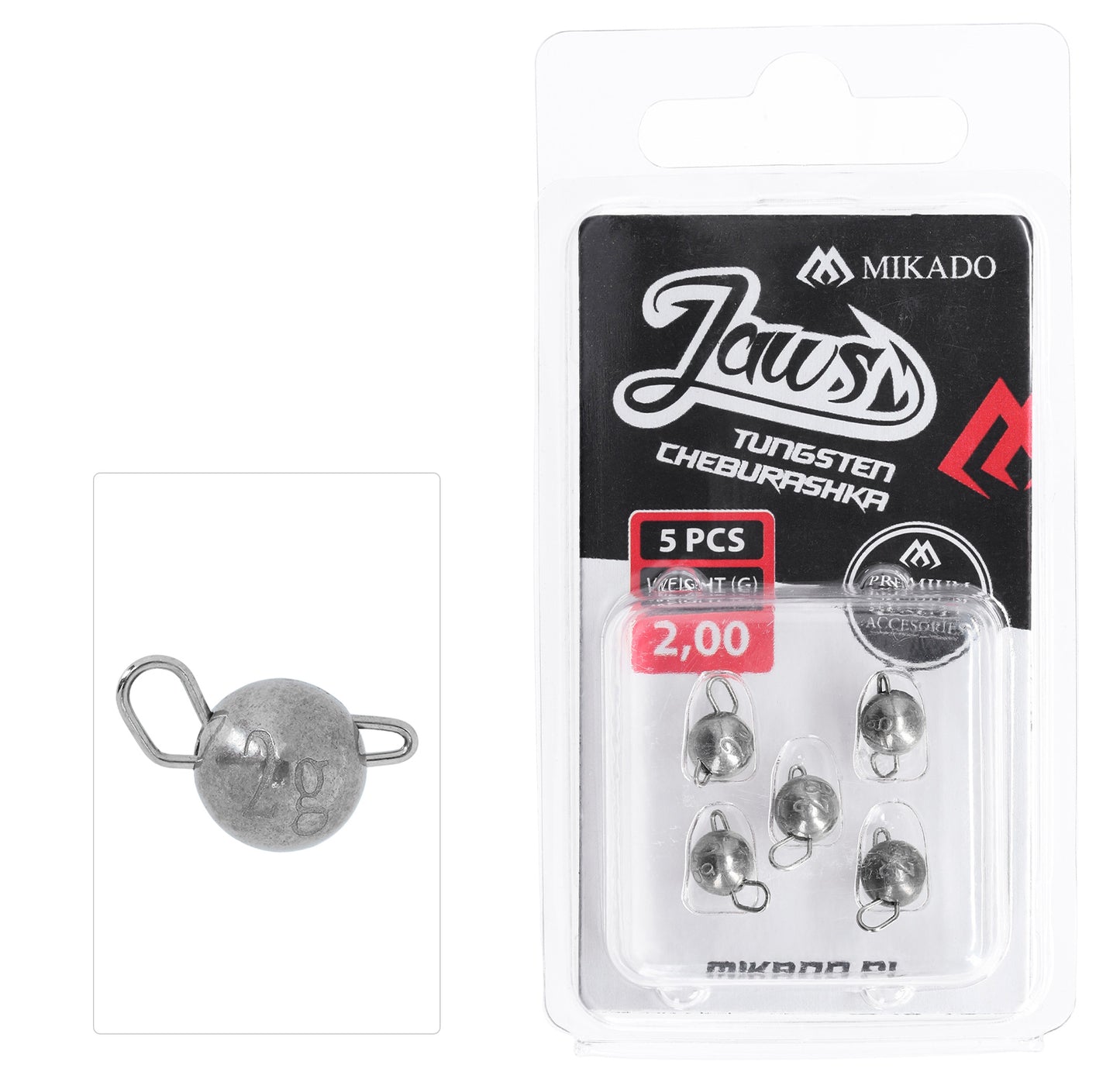 Mikado Cheburashka - Tungsten Jaws 2g - 5 Stk.