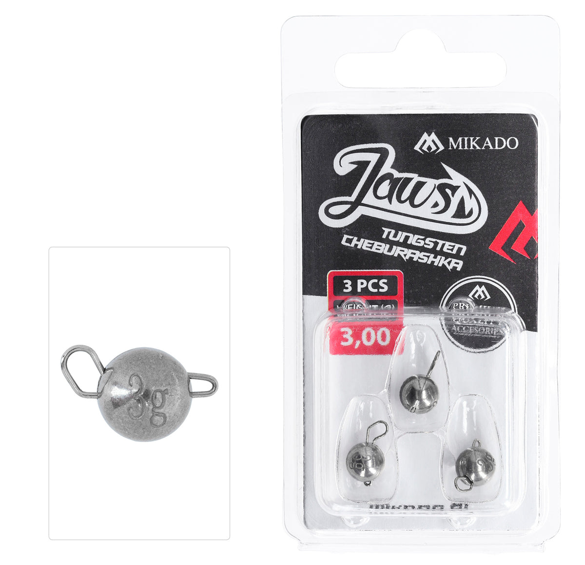 Mikado Cheburashka - Tungsten Jaws 3g - 3 Stk.