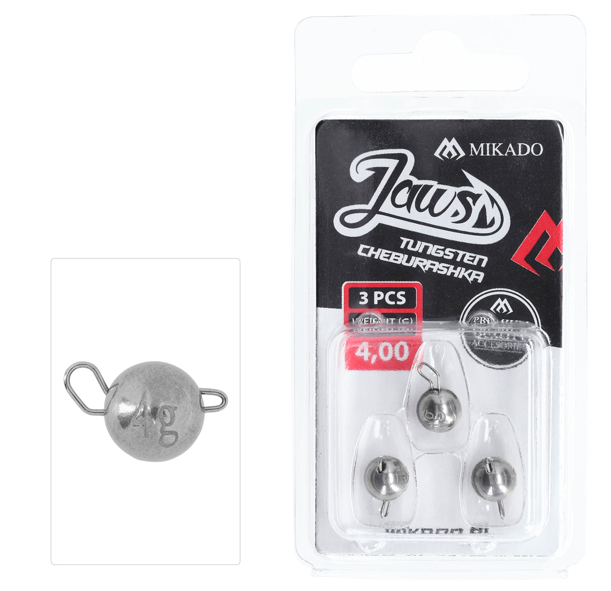 Mikado Cheburashka - Tungsten Jaws 4g - 3 Stk.