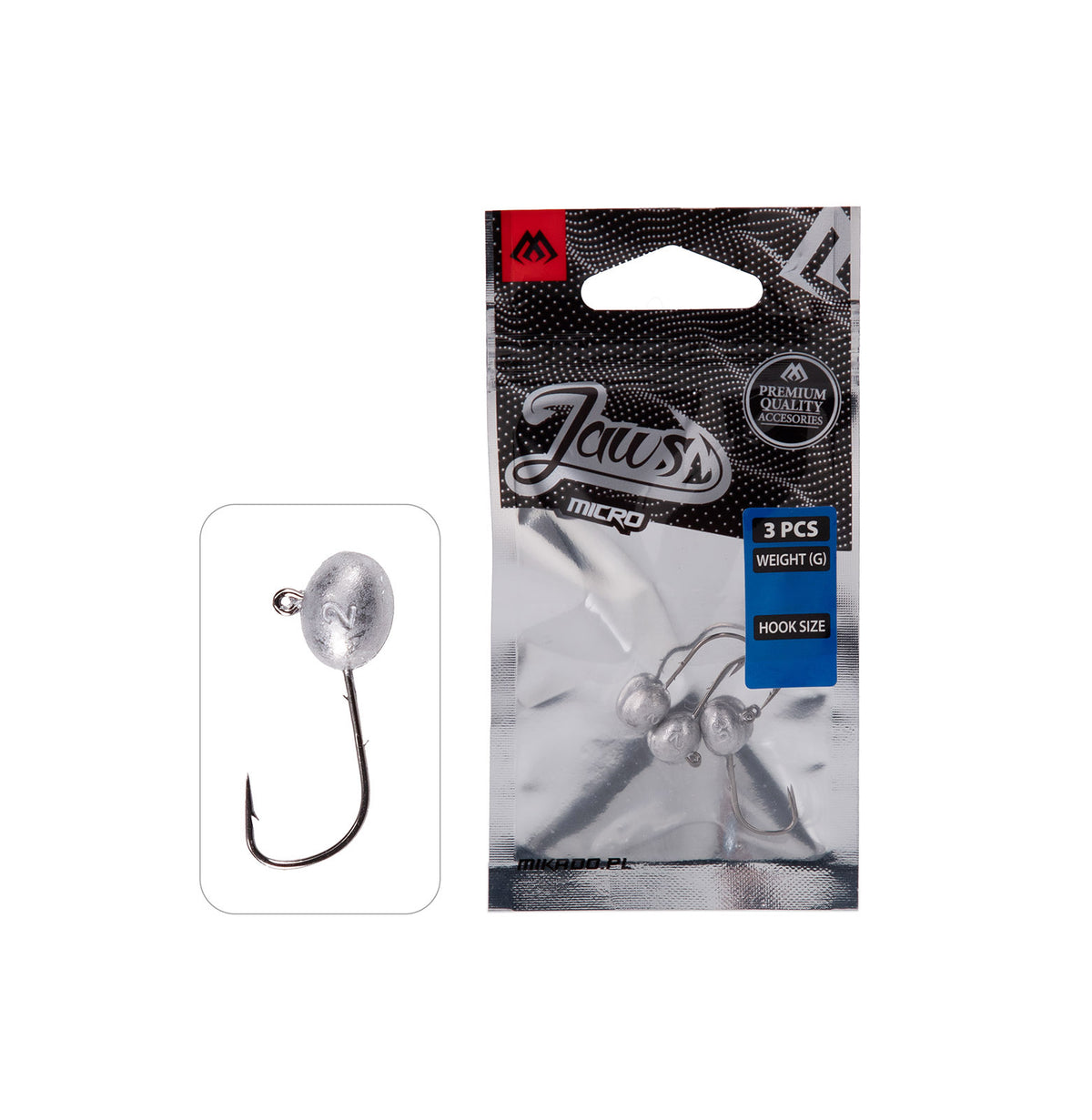 Mikado Jig Head - Jaws Micro - 2.5g-6 Bn - 3 Stk.