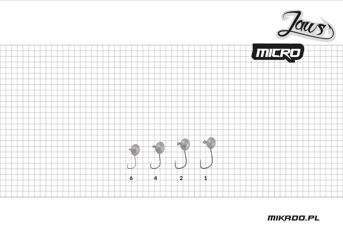 Mikado Jig Head - Jaws Micro - 1.5g-4 Bn - 3 Stk.