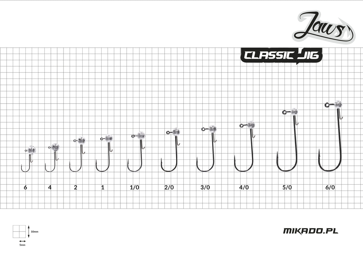 Mikado Jig Head - Jaws Classic - 12g-1/0 Bn - 3 Stk.
