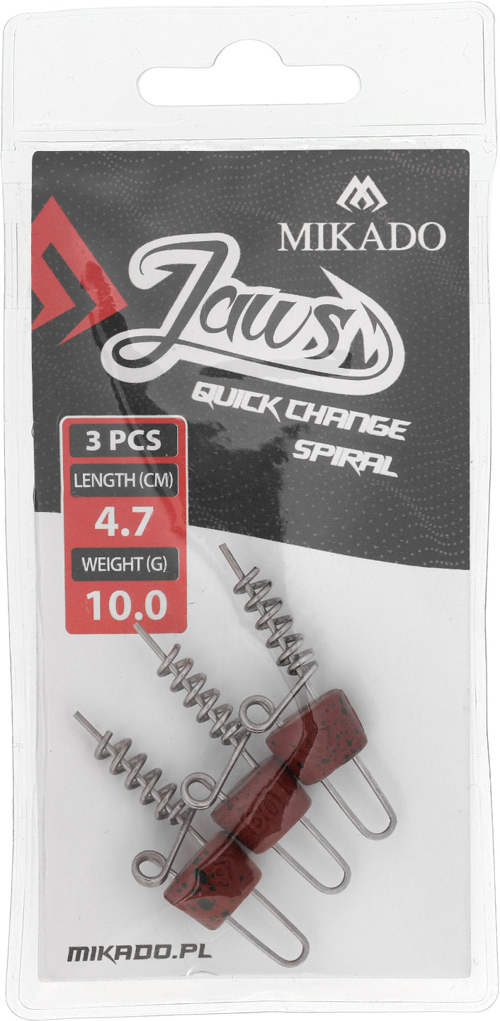 Mikado Schraube - Für Köder - Jaws Quick Change Spiral - 10gr - 4.7cm - 3 Stk.