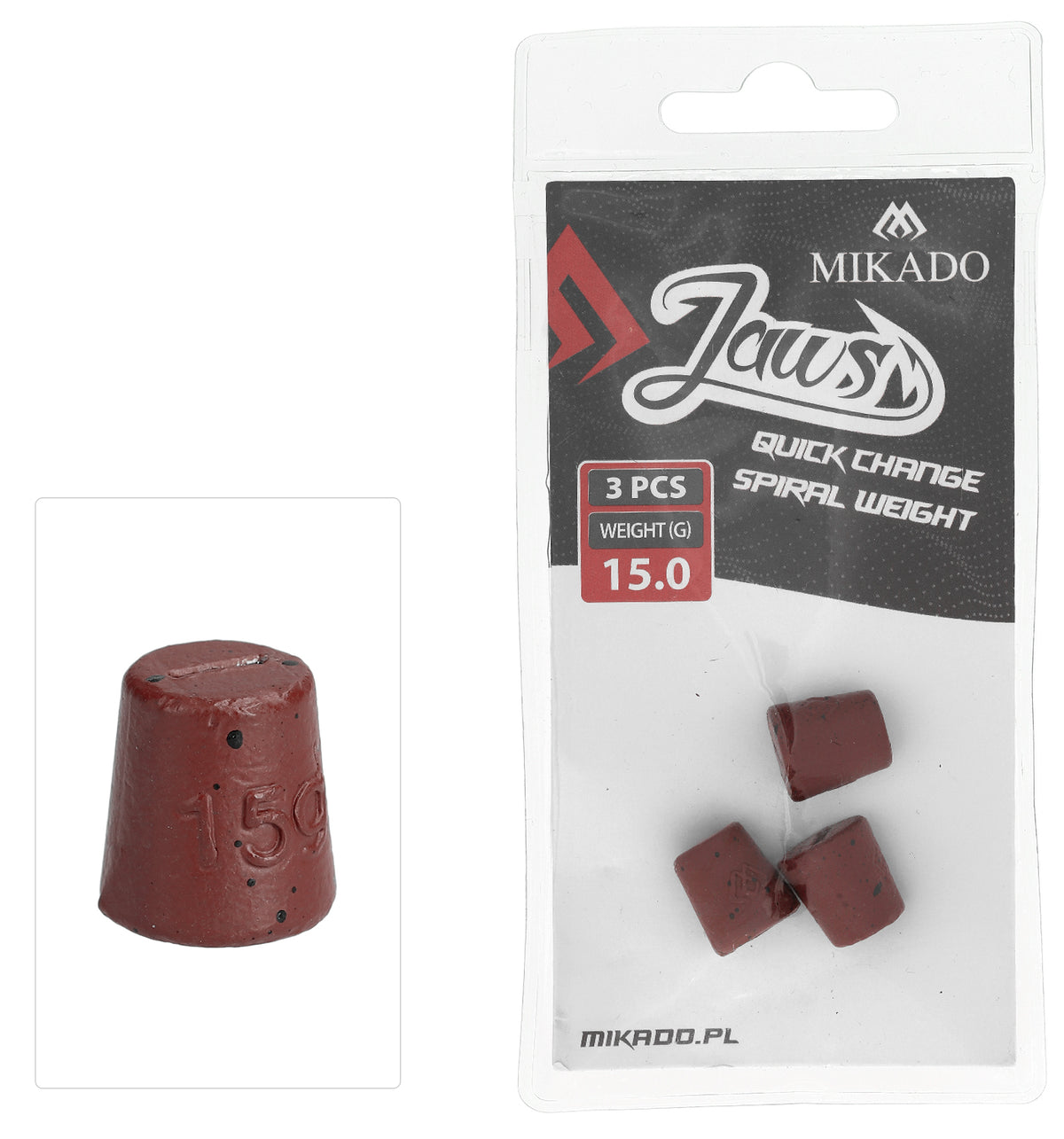 Mikado Austauschbare Last - Für Schrauben - Jaws Quick Change Spiral - 15gr - 3 Stk.