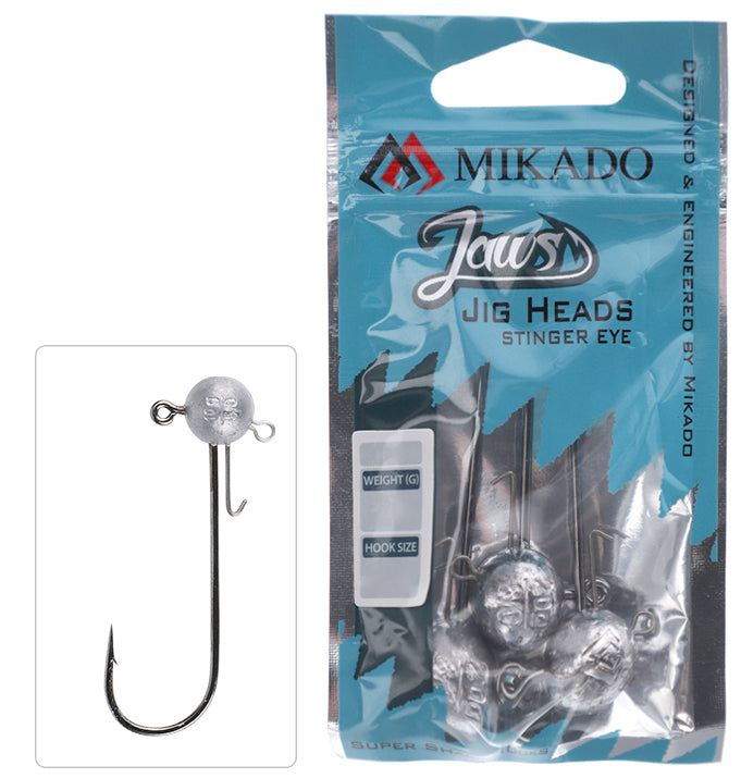 Mikado Jig Head - Jaws Stinger Eye 20g-12/0 Bn - 2 Stk.