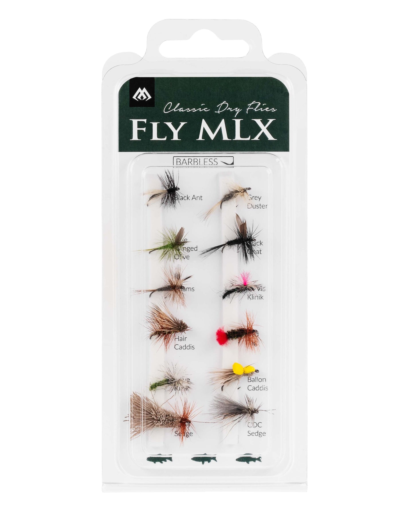 Mikado Set - Künstliche Fliegen - Dry Flies - Barbless - 1 Satz