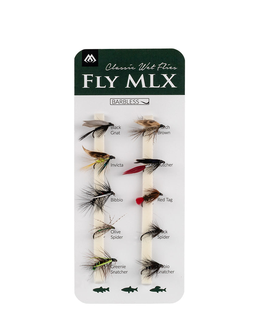 Mikado Set - Künstliche Fliegen - Wet Flies - Barbless - 1 Satz