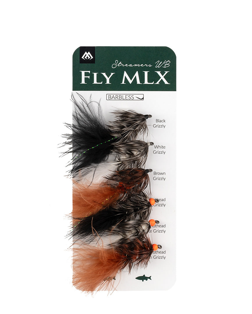 Mikado Set - Künstliche Fliegen - Streamers Woolly Bugger - Barbless - 1 Satz