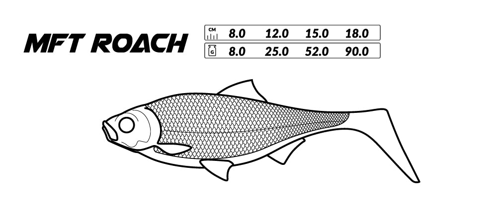 Mikado Köder - Mft Roach 12cm/PIKE - 4 Stk.