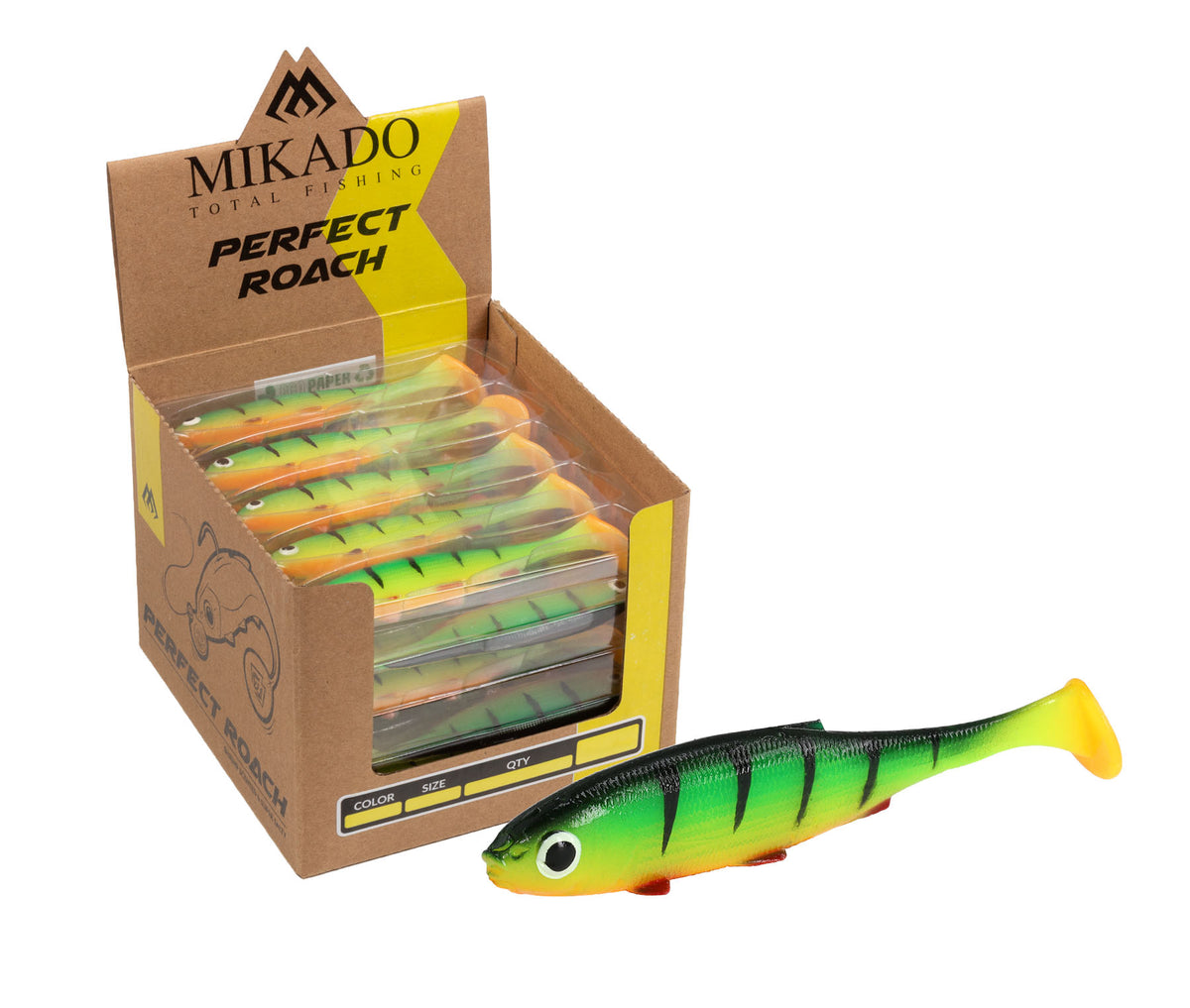 Mikado Köder - Perfect Roach 13cm/FIRETIGER  - Bulk - 25 Stk.