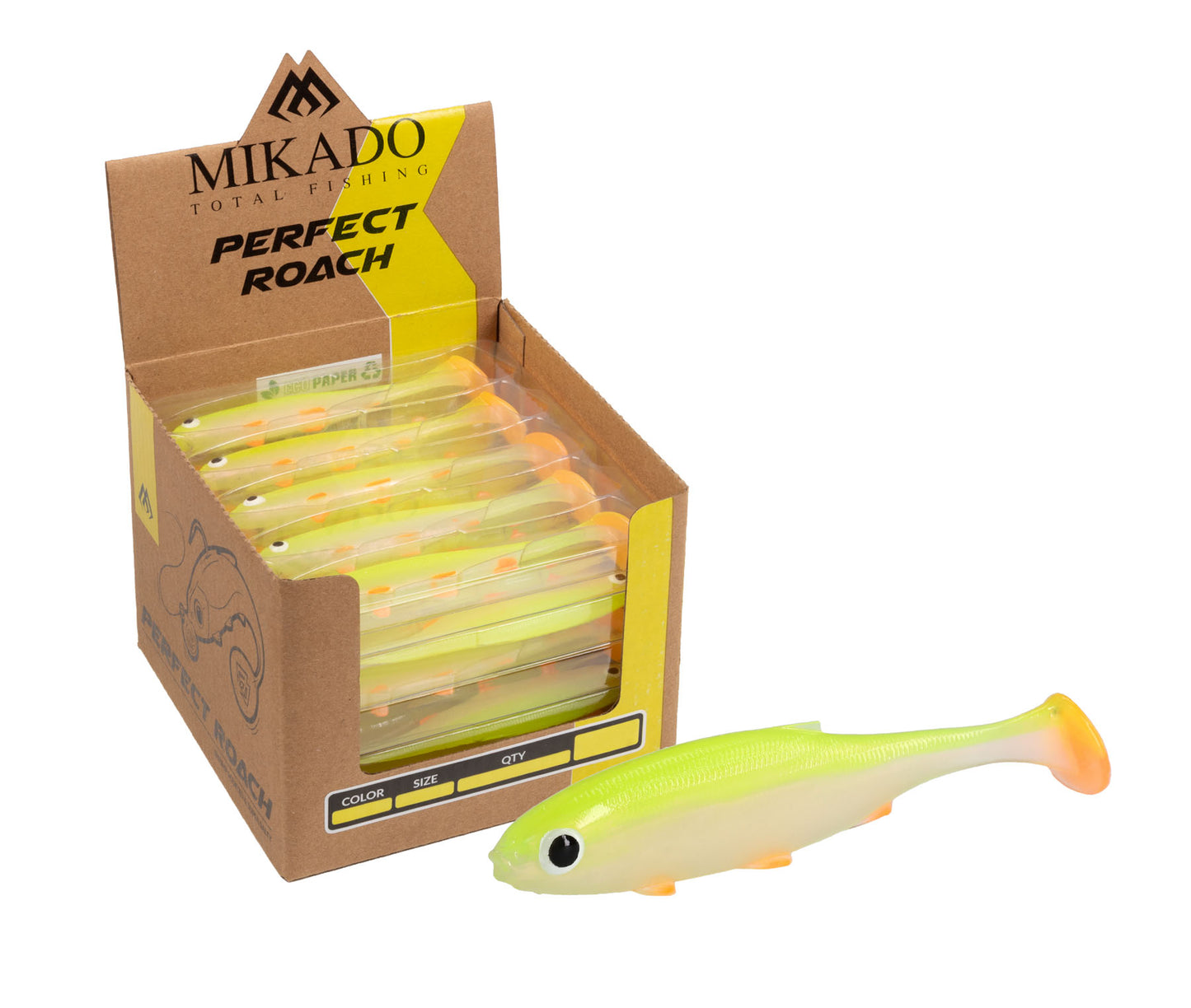 Mikado Köder - Perfect Roach 13cm/LIME Back  - Bulk - 25 Stk.
