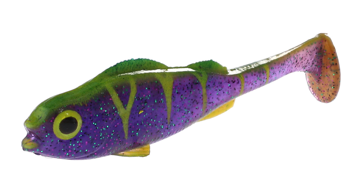 Mikado Köder - Real Fish Perch 9.5cm/MAGIC Violet - 4 Stk.