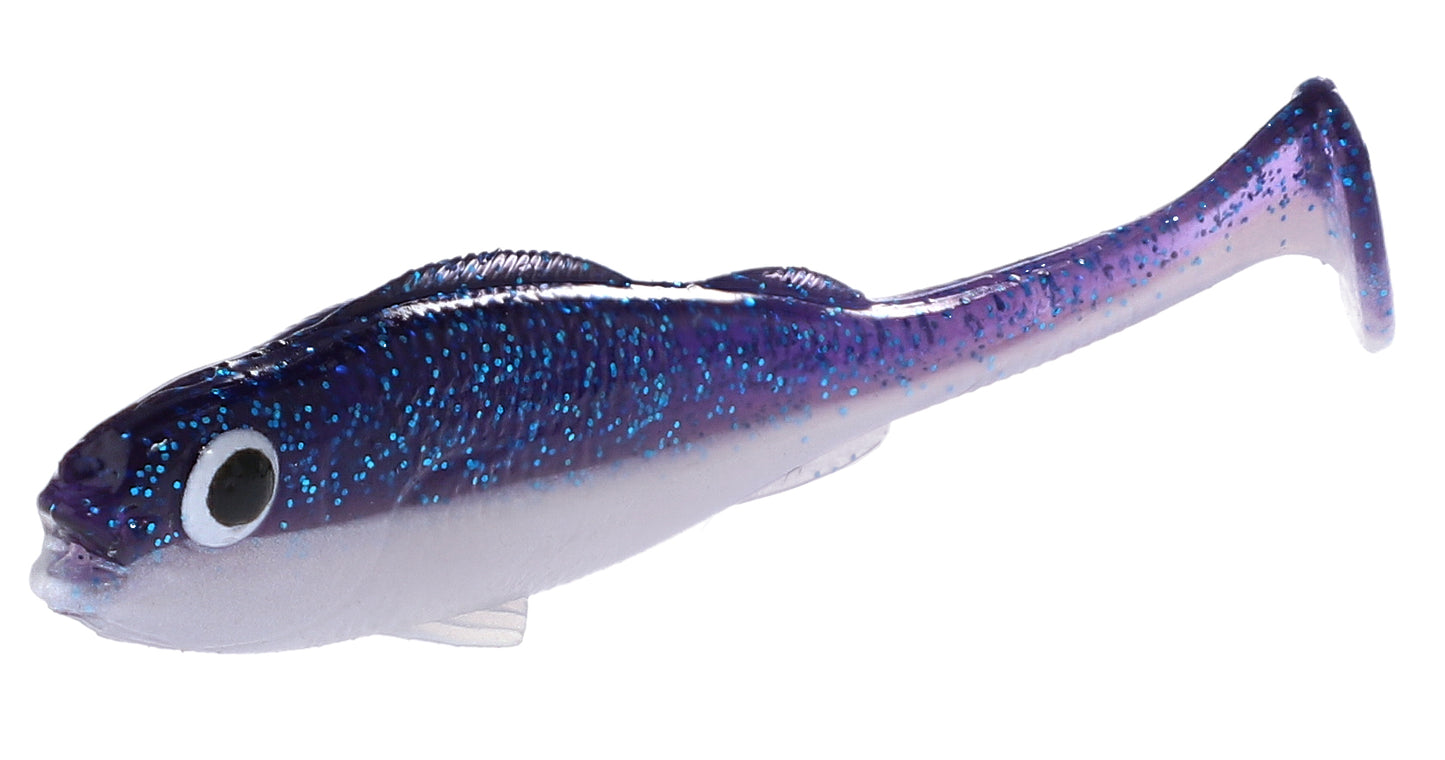 Mikado Köder - Real Fish Perch 9.5cm/VIOLET Perch - 4 Stk.
