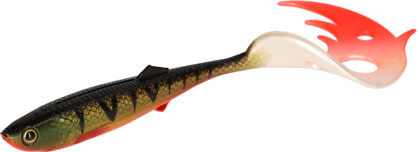 Mikado Köder - Sicario Pike Tail 18cm/BLOODY Perch - 2 Stk.