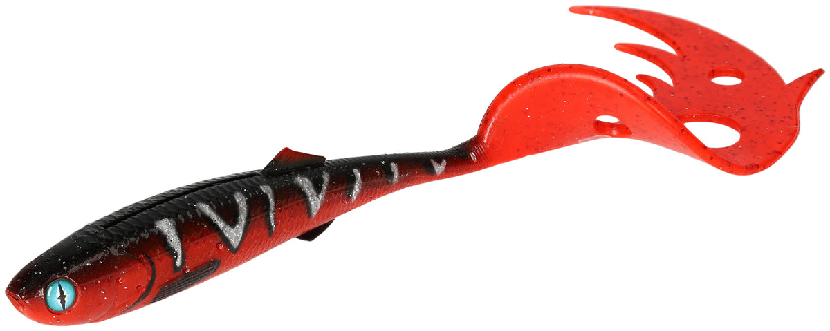 Mikado Köder - Sicario Pike Tail 14cm/RED Tiger - 2 Stk.