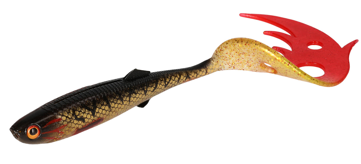 Mikado Köder - Sicario Pike Tail 18cm/SPOTTED Bullhead - 2 Stk.