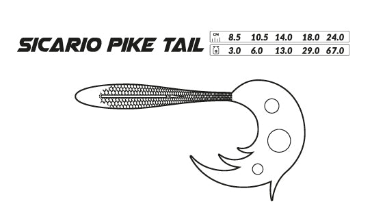 Mikado Köder - Sicario Pike Tail 8.5cm/TENCH - 4 Stk.