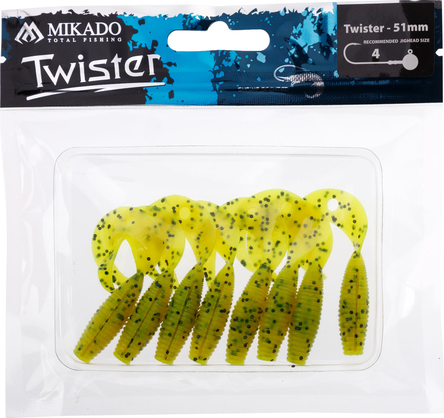 Mikado Köder - Twister 51mm/ Chartreuse Pepper - 8 Stk.