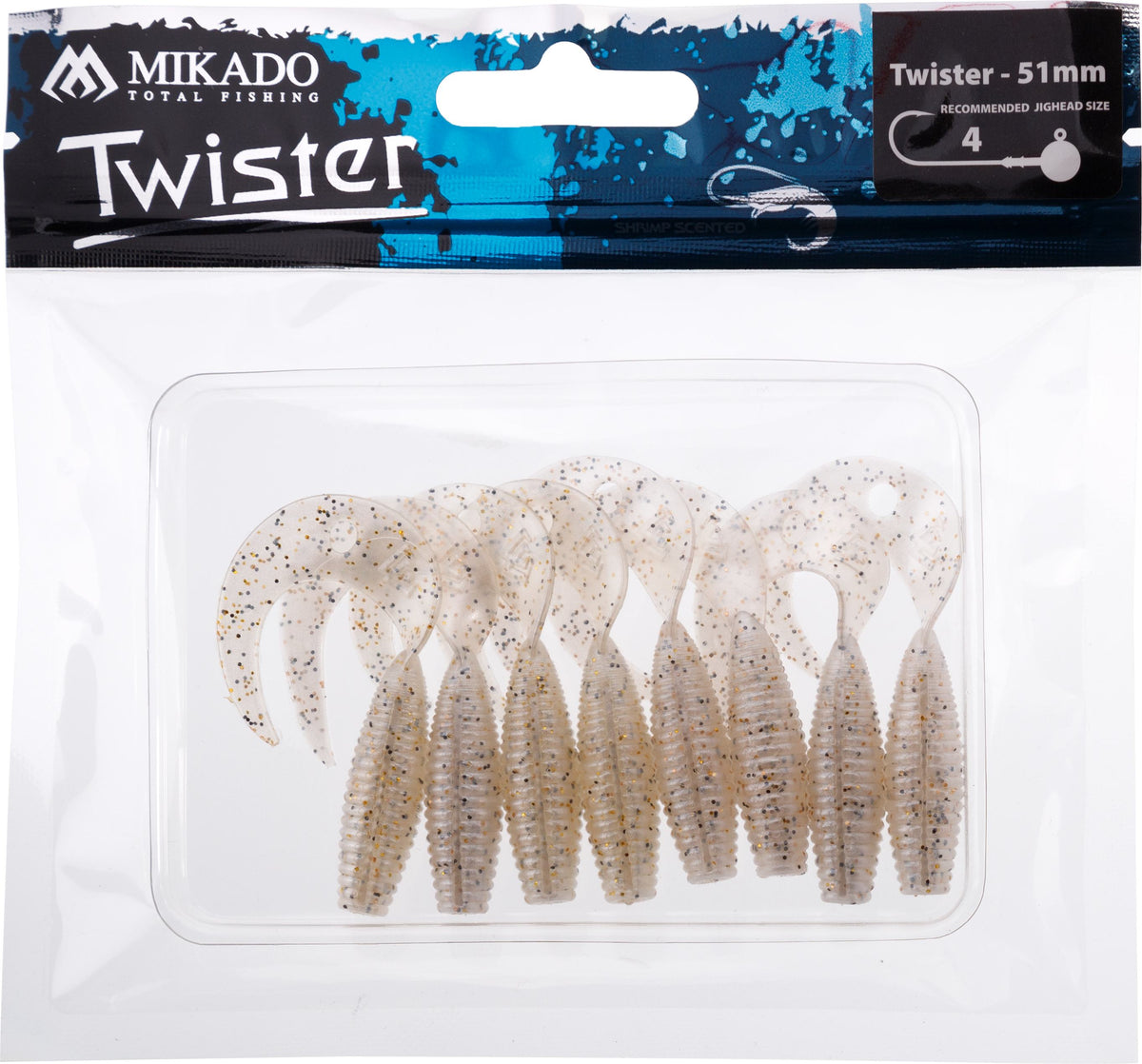 Mikado Köder - Twister 51mm/ Pepper Pearl - 8 Stk.