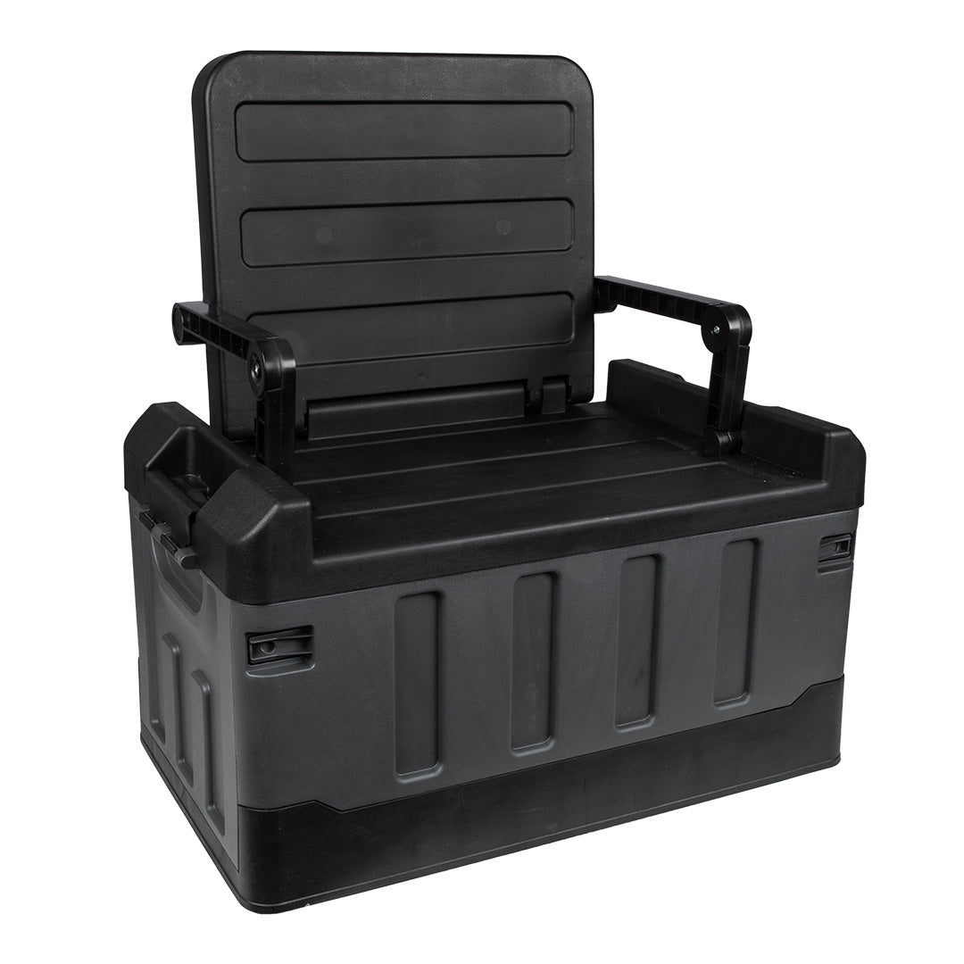 Mikado Box - Klappbar Mit Sitz (60x36x32.5cm) - Grau-Schwarz - 1 Stk.