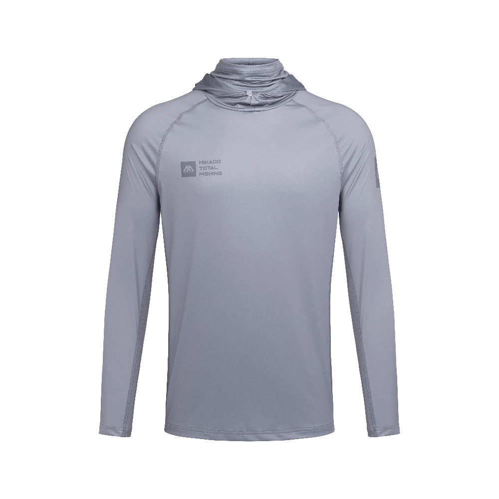 Mikado Long Sleeve – Angler-Hoodie Mit Integrierter Kapuze – Mit UV/UPF Filter – Grau – Größe Xxl – 1 Stk.