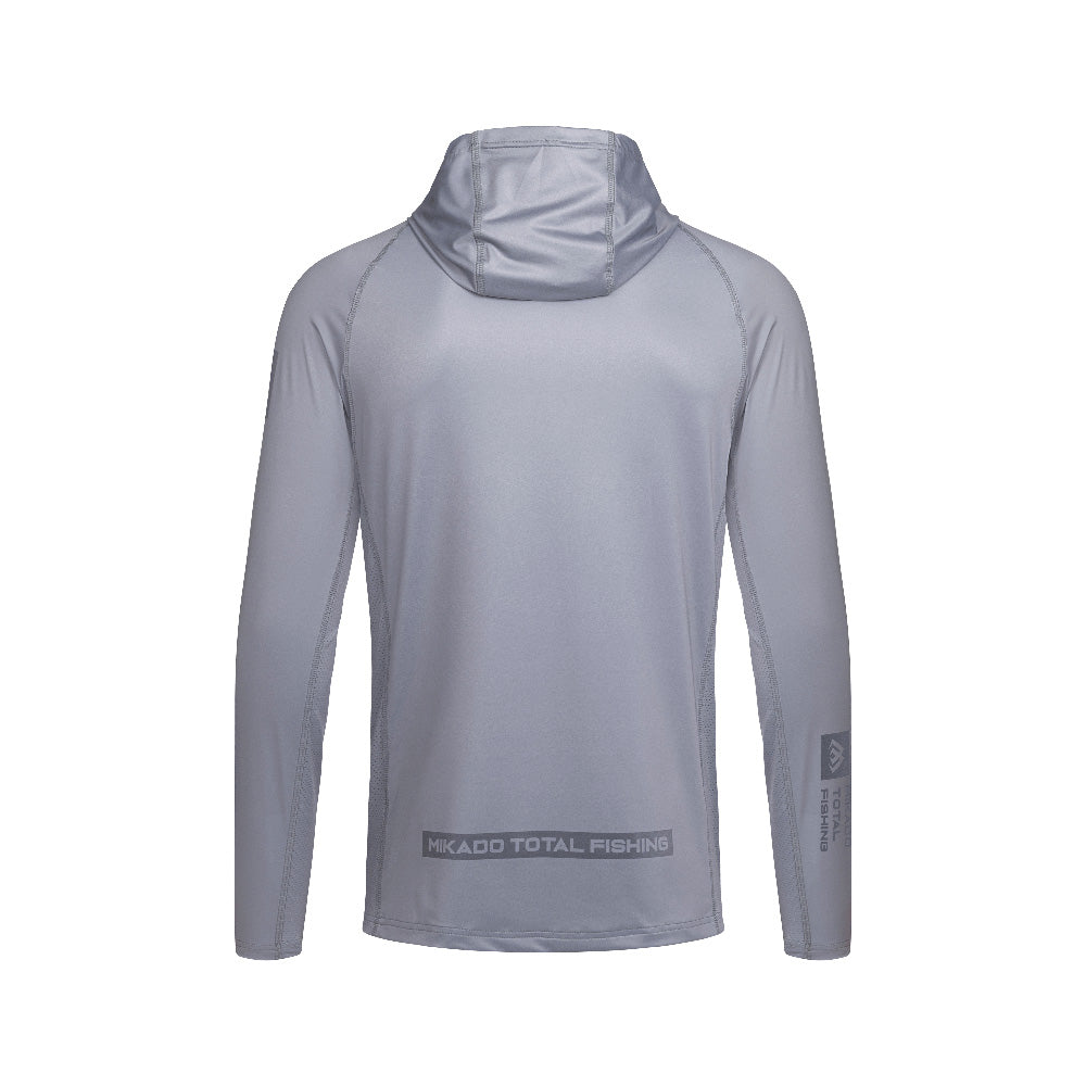 Mikado Long Sleeve – Angler-Hoodie Mit Integrierter Kapuze – Mit UV/UPF Filter – Grau – Größe Xxl – 1 Stk.