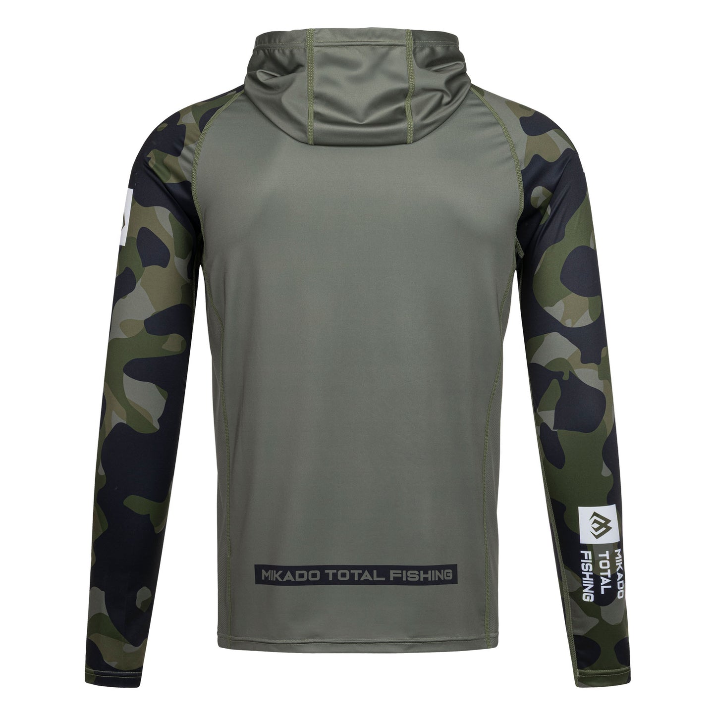 Mikado Longsleeve - Hoodie Mit Gesichtsschutz - Mit Upf-Filter - Green Camo - Größe M - 1 Stk.