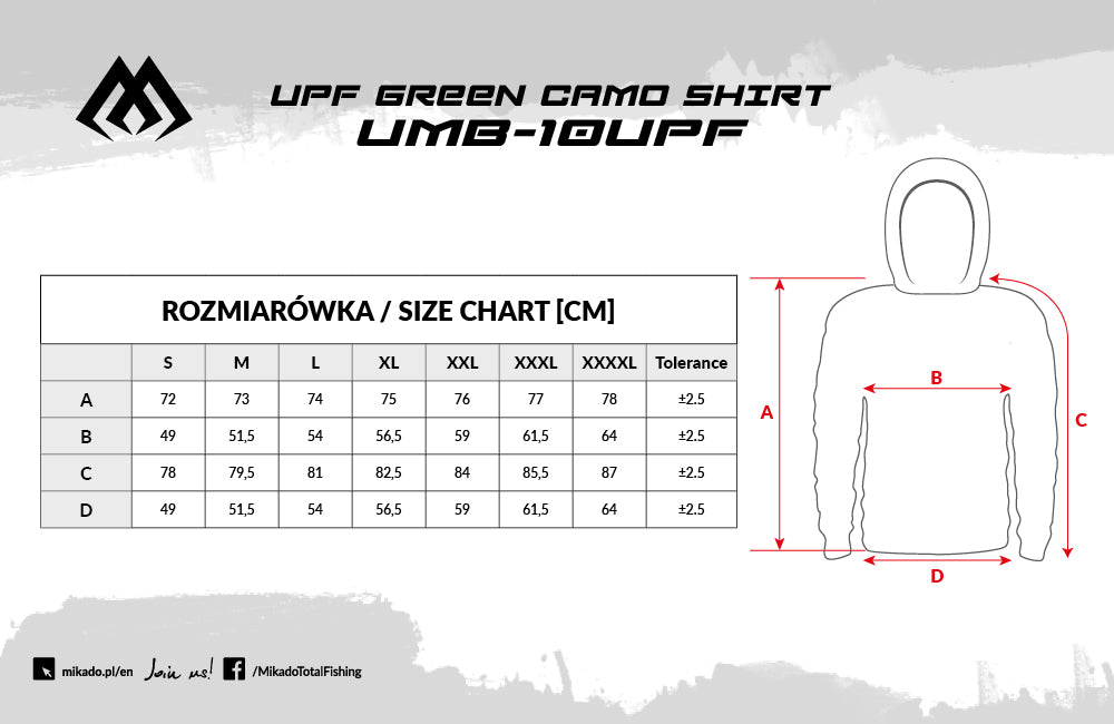 Mikado Longsleeve - Hoodie Mit Gesichtsschutz - Mit Upf-Filter - Green Camo - Größe M - 1 Stk.