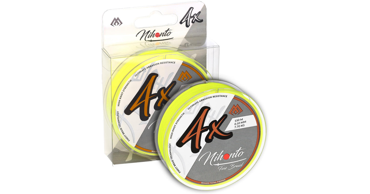 Mikado Geflochtene Schnüre - Nihonto Fine Braid - 0.06mm/3.25kg/150m - Fluo Gelb - 1 Spule