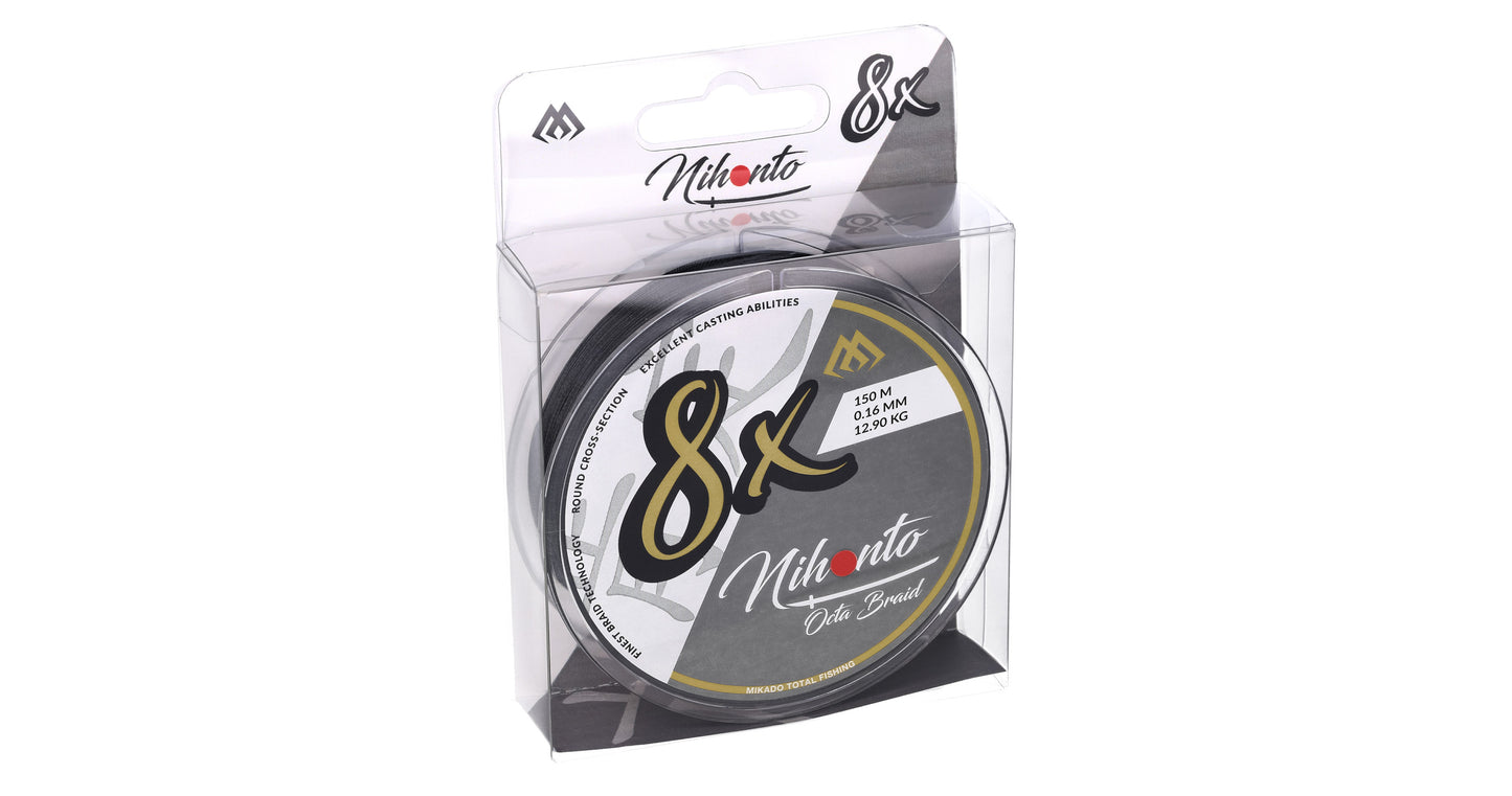 Mikado Geflochtene Schnüre - Nihonto Octa Braid - 0.30mm/29.9kg/10m - Schwarz - 1 Spule