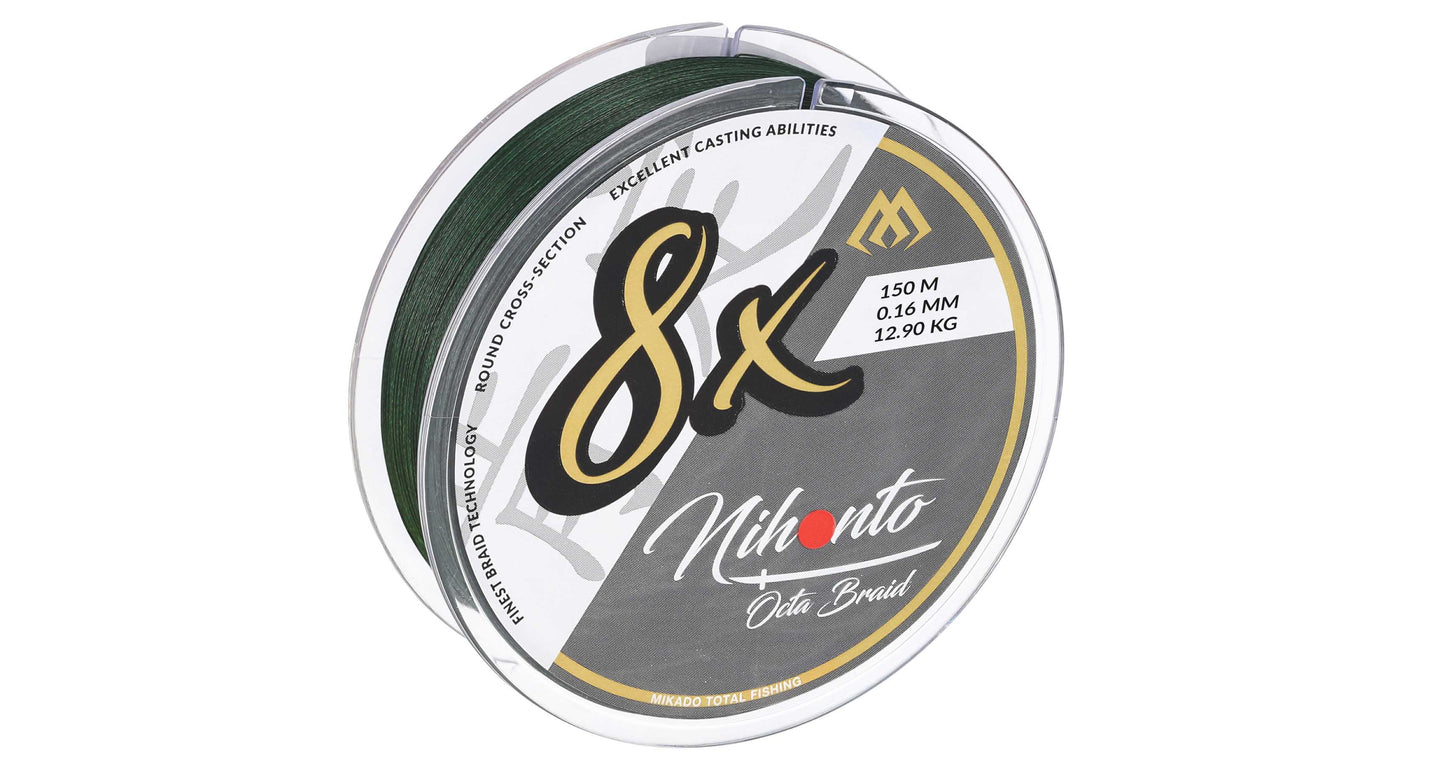 Mikado Geflochtene Schnüre - Nihonto Octa Braid - 0.18mm/16.4kg/10m - Grün - 1 Spule