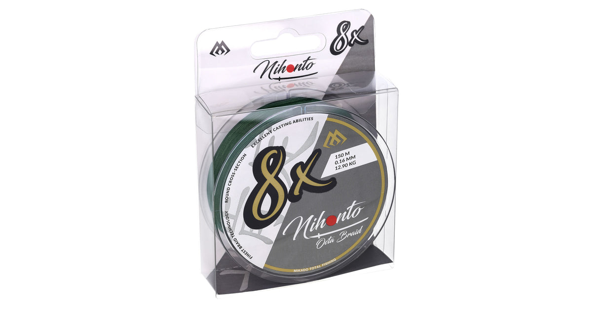 Mikado Geflochtene Schnüre - Nihonto Octa Braid - 0.18mm/16.4kg/10m - Grün - 1 Spule