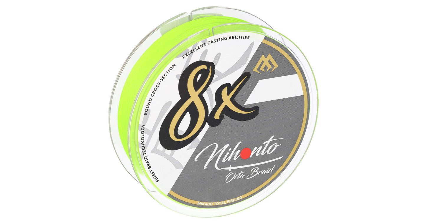 Mikado Geflochtene Schnüre - Nihonto Octa Braid - 0.08mm/5.15kg/150m - Fluo - 1 Spule