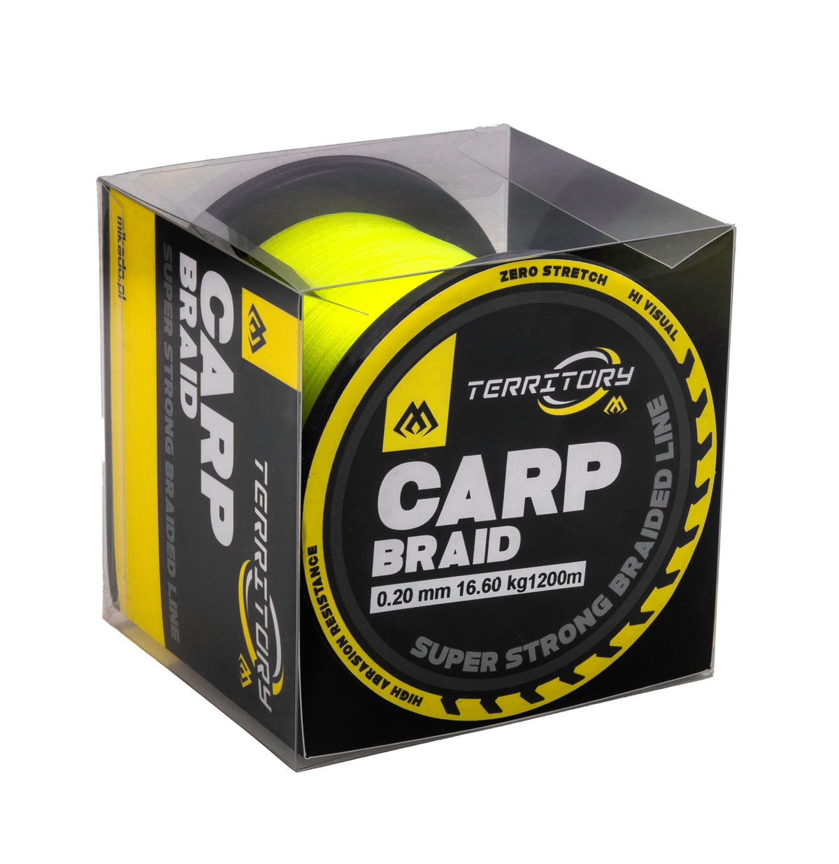 Mikado Geflochtene Schnüre - Territory Carp Braid - 0.20mm/16.60kg/1200m - Fluo Yellow - 1 Stk.