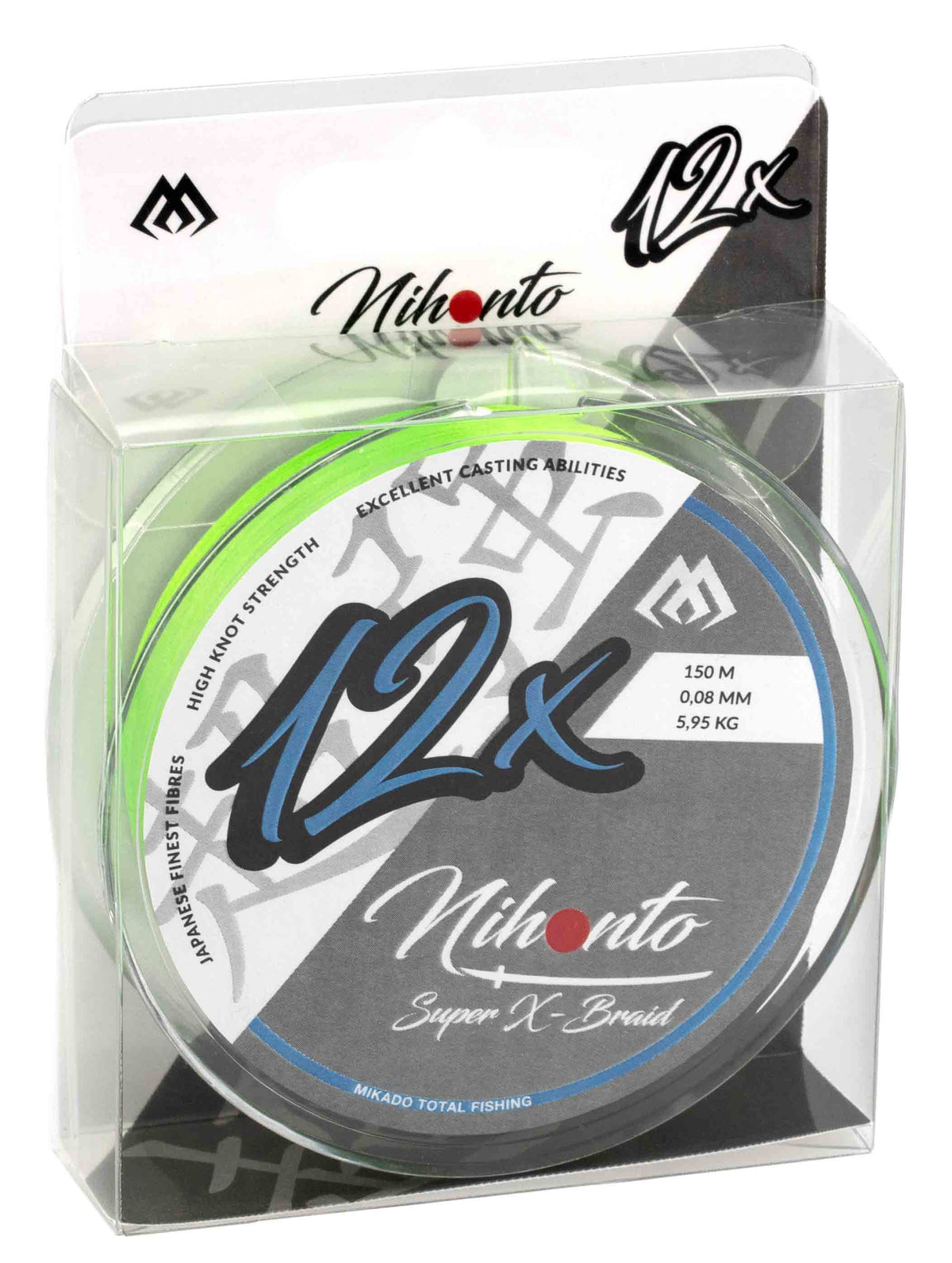 Mikado Geflochtene Schnüre - Nihonto Super X-Braid - 0.14mm/10.95kg/150m - Fluo - 1 Spule